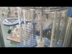 راکتور شیشه ای آزمایشگاهی 304 استیل ضد زنگ، راکتور فشار شیشه ای مینی تک لایه